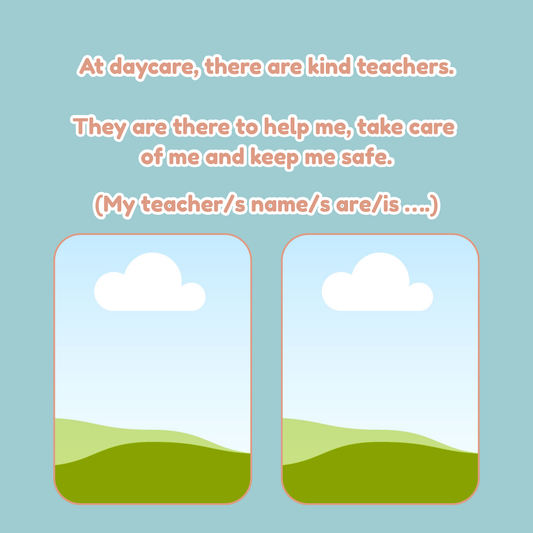 “I am Safe at Daycare” - Separation Anxiety Supportive Story (customisable template download)