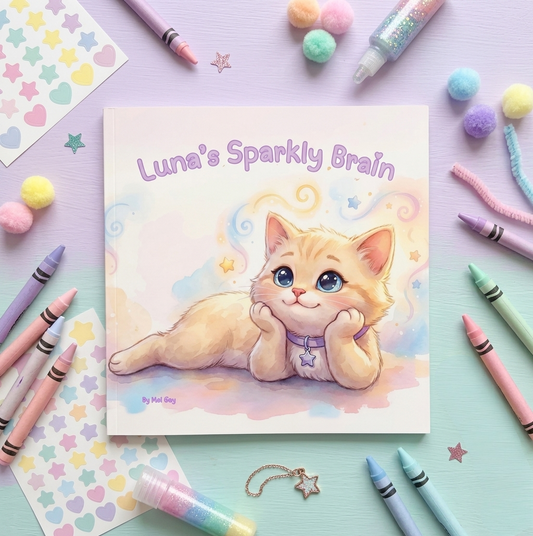 “Luna’s Sparkly Brain” Paperback Book - A Gentle and Encouraging Story about ADHD