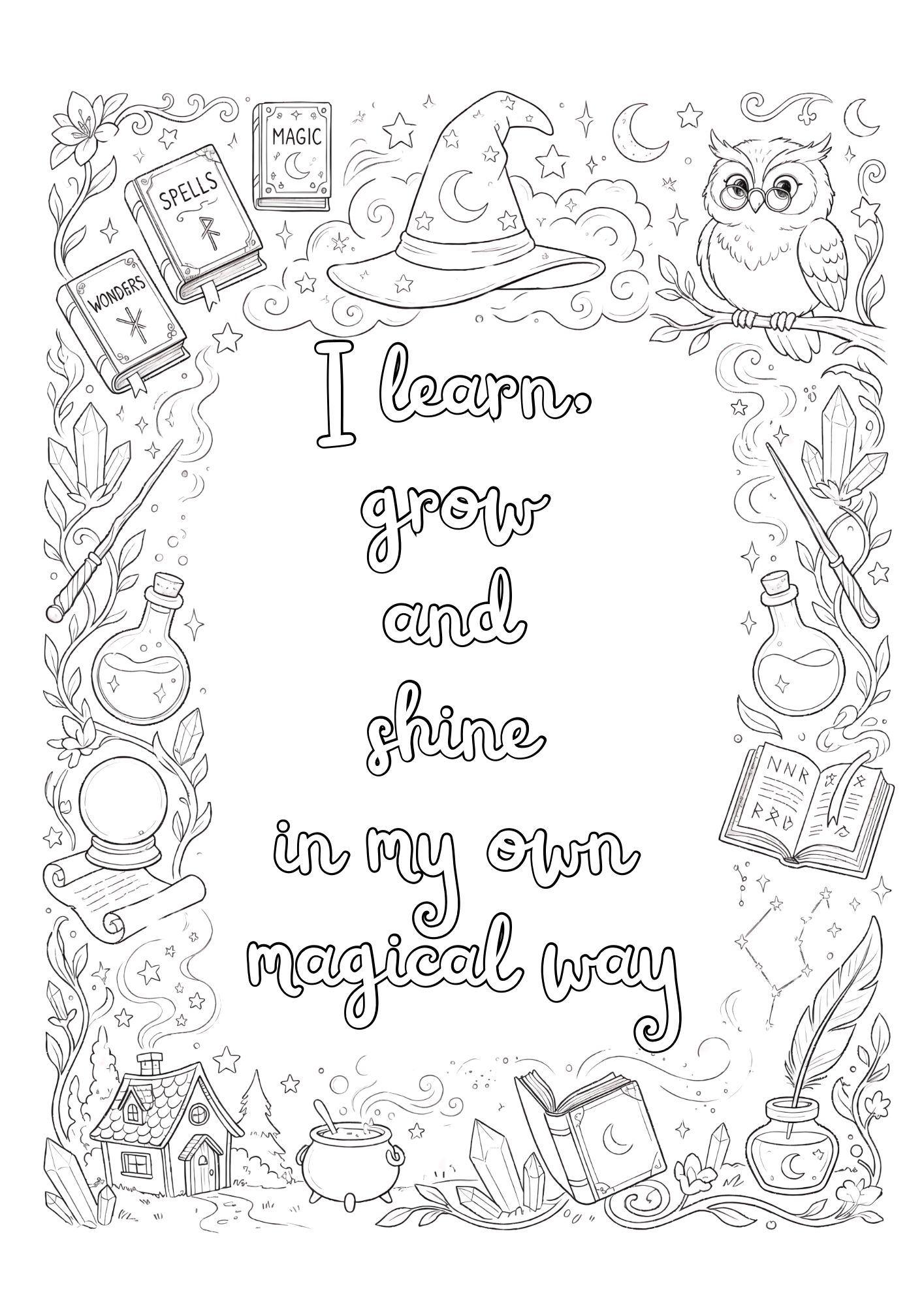 The Young Wizard Colouring Book - 24 page PDF Download