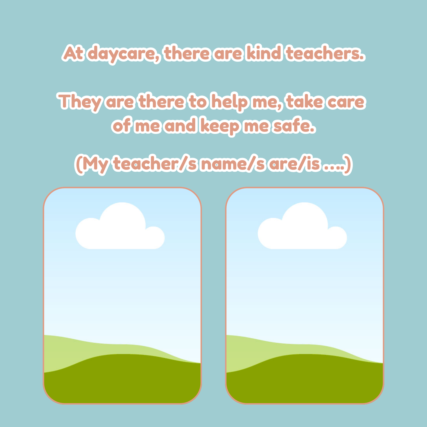 “I am Safe at Daycare” - Separation Anxiety Supportive Story (customisable template download)